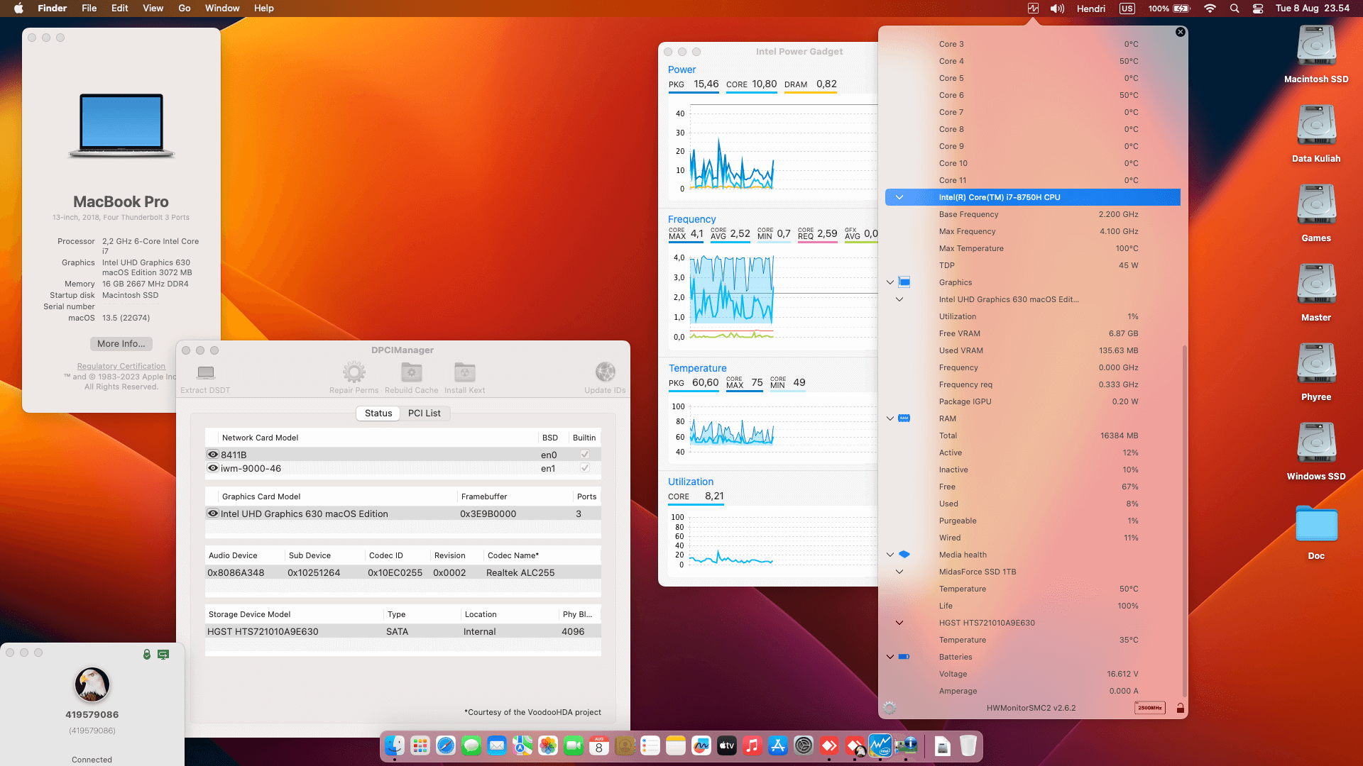 Acer Nitro 5 AN515 52 781K [CoffeeLake   Intel UHD 630 + I2C]   OpenCore 1